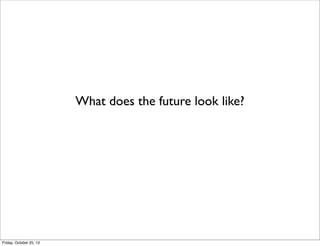 What does the future look like?

Friday, October 25, 13

 