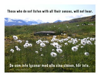 The breakthrough
we would like
is learning from
indigenous
peoples.
 