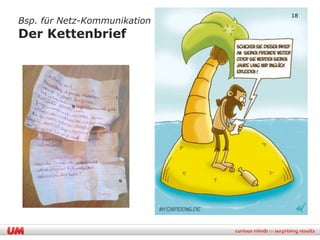 18
Bsp. für Netz-Kommunikation
Der Kettenbrief
 