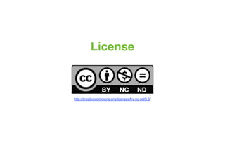 License



http://creativecommons.org/licenses/by-nc-nd/3.0/
 