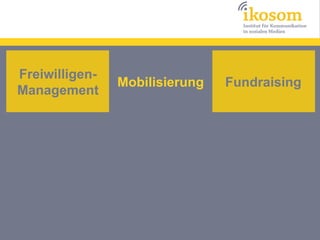 Freiwilligen-
                Mobilisierung   Fundraising
Management
 