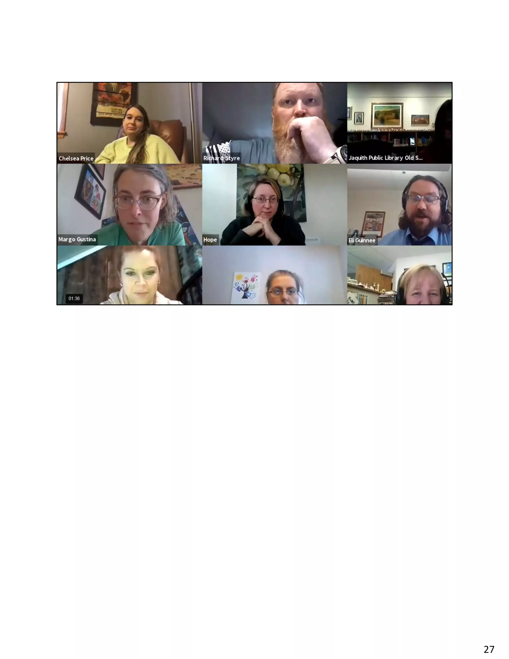 Since June 2019, the research team has been working to refine our understanding of how libraries impact social wellbeing in their
communities. Since March of 2020 our local library partners in the 8 case study communities have worked with the research team
to take that understanding and turn it into something of practical use.
Communities, libraries, and pathways are infinitely complex, relational, and context dependent. What is incredible about
Abiquiu’s development of self-determination pathways for the pueblo’s youth is not was is incredible in neighboring El Rito.
When we share tools for use and examples of how they work, they are not prescriptions, best-practices, or even programs you
should do.
27
 