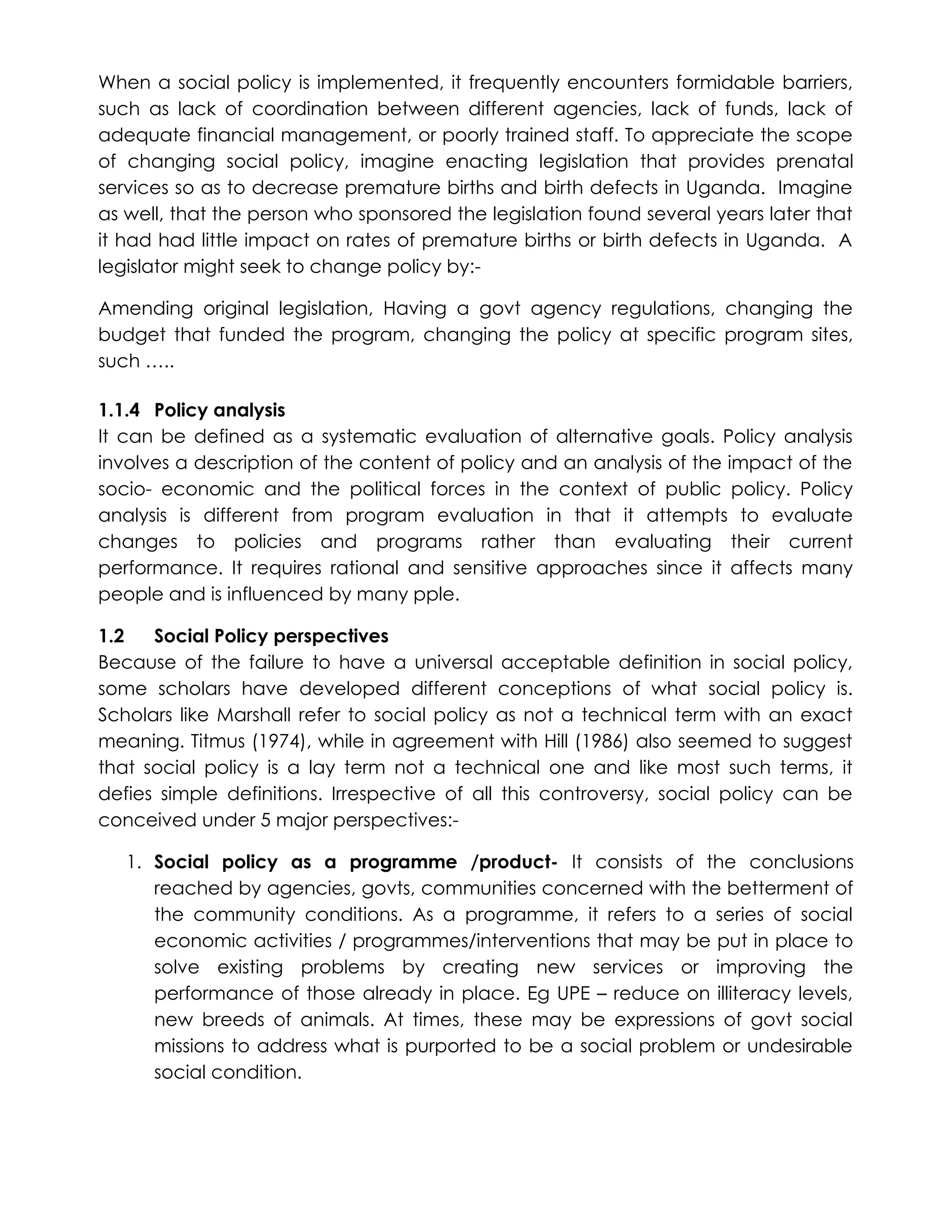 SOCIAL WELFARE POLICY AND ISSUES in social work practice | DOCX