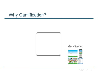 Why Gamification?




                    Gamification




                            PARC | Ashwin Ram | 52
 