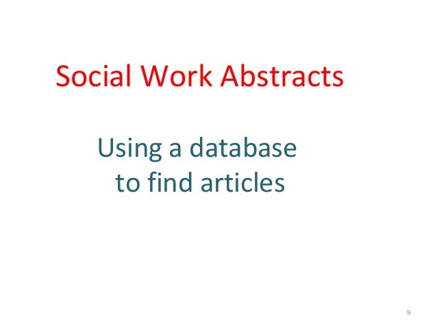 social work research databases