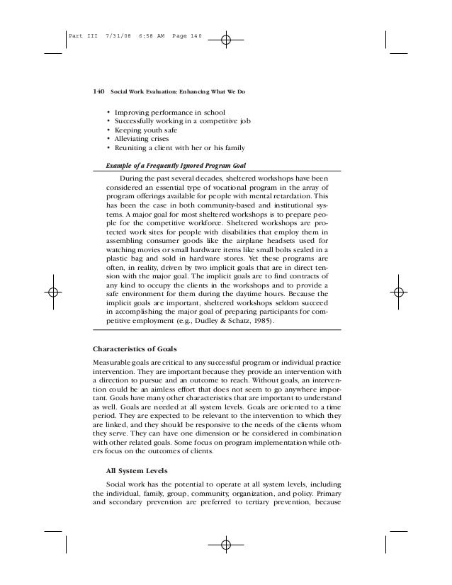 Dissertation proposals in social work