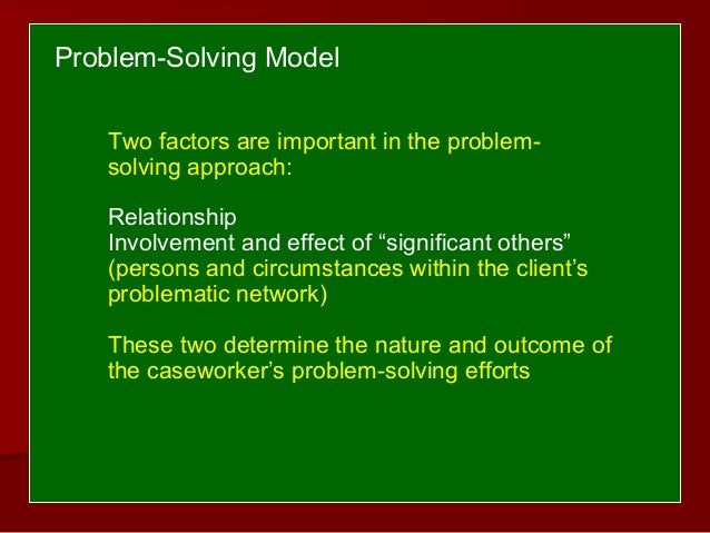 problem solving theory social work