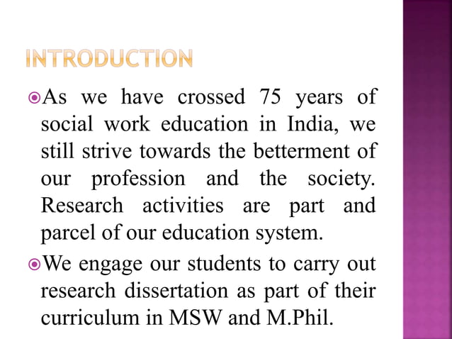 social work research topics in india