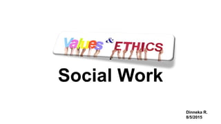 .
Social Work
Dinneka R.
8/5/2015
 