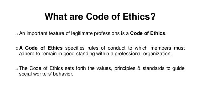 Social work code of ethics essay