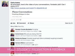 VIDEO - STUDENTS’ PRODUCTION & FEEDBACK
 