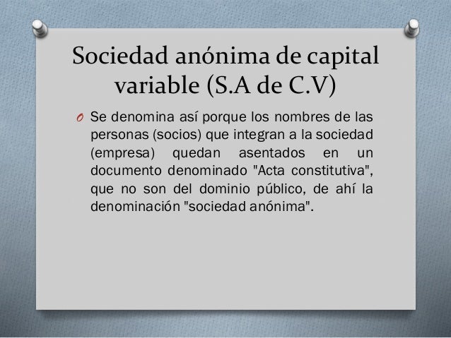 Liquidacion De Una Sociedad Anonima De Capital Variable | sociedad an 243 nima de capital variable Liquidacion De Una Sociedad Anonima De Capital Variable | sociedad an 243 nima de capital variable