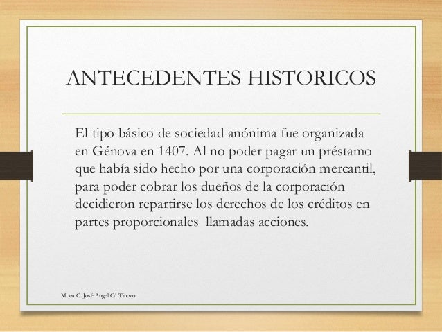 Antecedentes Historicos De La Sociedad Anonima Pdf