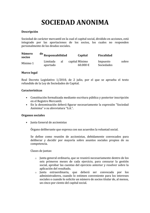 Sociedad anónima PDF