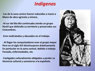  Dueños de tierras y dominaba lasActividades productivas.Ocupaban algunos cargos públicosde mediana importancia.Fueron aumentando siendo mas numerosoQue el grupo peninsular, pero inferior al Grupo mestizo.- Formaban parte de la Aristocracia.