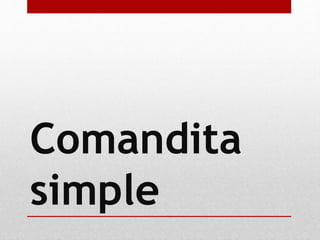 Comandita
simple
 