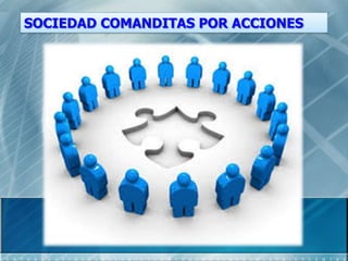 Minimo 2 socios comanditarios y gestores.
-Responsabilidad ilimitada. -Su razon social se formacon el nombre completo de los 