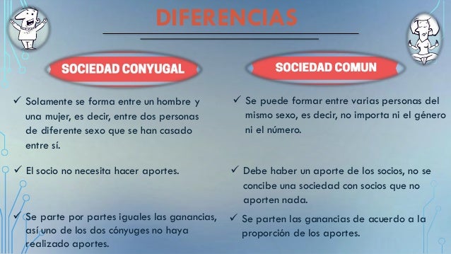 Diferencia Entre Sociedad Legal Y Sociedad Conyugal