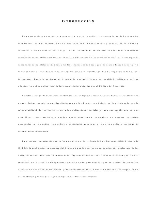Sociedad De Responsabilidad Civil Adaptada Codigo De Comercio Venezol