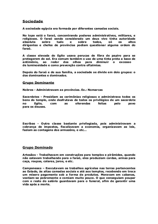 Sociedade Egipcia Sociedade Egipcia