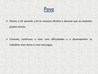 ConclusãoIntroduçãoRealizámos este trabalho para a disciplina de História e Geografia de Portugal. Com ele pretendemos adquirir mais conhecimentos sobre o tema Política e Sociedade no século XIX.