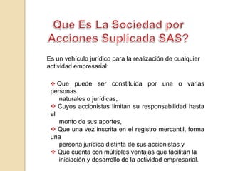 3.Sociedades mixtasSociedad De Responsabilidad limitada:      Es un tipo de sociedad mercantil en la cual la responsabilidad está limitada al capital aportado, y por lo tanto, en el caso de que se contraigan deudas, no se responde con el patrimonio personal de los socios.Los socios pueden ser mínimo dos, máximo veinticinco. (Art. 356 C. de Co.).