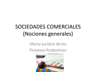 SOCIEDADES COMERCIALES
(Nociones generales)
Marco Jurídico de los
Procesos Productivos
 