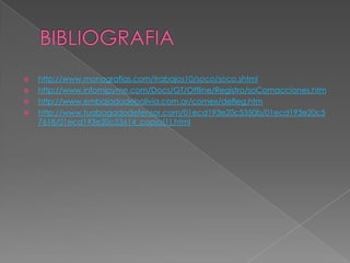 BIBLIOGRAFIA http://www.monografias.com/trabajos10/soco/soco.shtmlhttp://www.infomipyme.com/Docs/GT/Offline/Registro/soComacciones.htmhttp://www.embajadadebolivia.com.ar/comex/defleg.htmhttp://www.tuabogadodefensor.com/01ecd193e20c5350b/01ecd193e20c57618/01ecd193e20c53614_copia(1).html