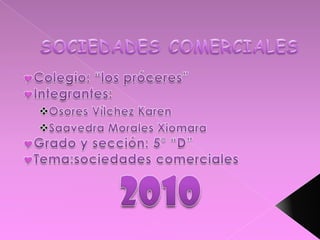 SOCIEDADES COMERCIALES  ,[object Object]