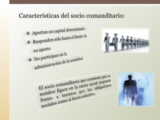 Características del socio comanditario:
 