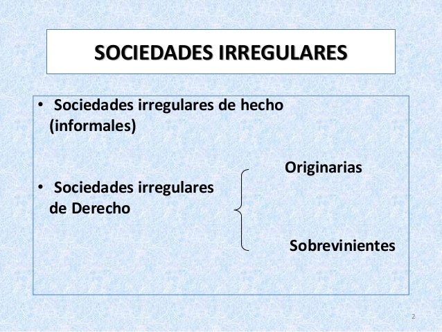 Sociedades Irregulares