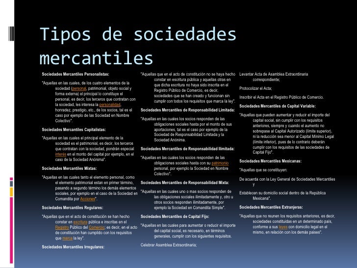 Sociedades mercantiles