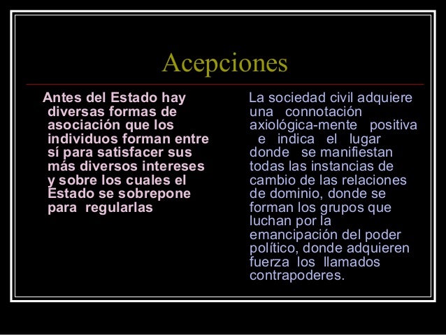 Sociedad Civil y Estado