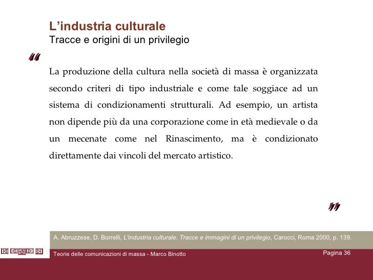 Societa Di Massa E Industria Culturale Ver 4 2 Teorie Marcobino