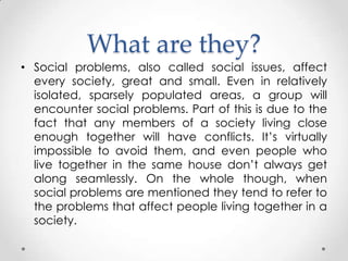 Societal woes | PPTX