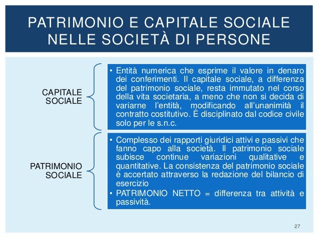 Società Di Capitale E Società Di Persone