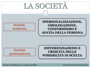 Società e marketing: uno sviluppo parallelo | PPTX