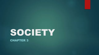 SOCIETY
CHAPTER 3
 