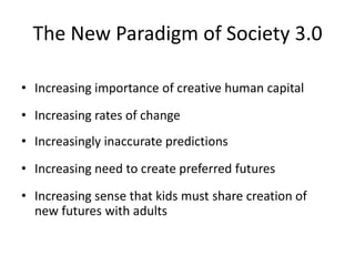 Toward Society 3.0: A New Paradigm for 21st century education | PDF