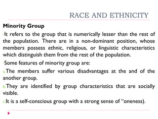 Minority Examples Society, Culture and Family Planning with Population Education | PPT