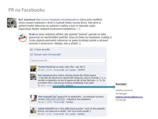 PR na Facebooku