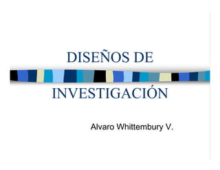 DISEÑOS DE

INVESTIGACIÓN

    Alvaro Whittembury V.
 