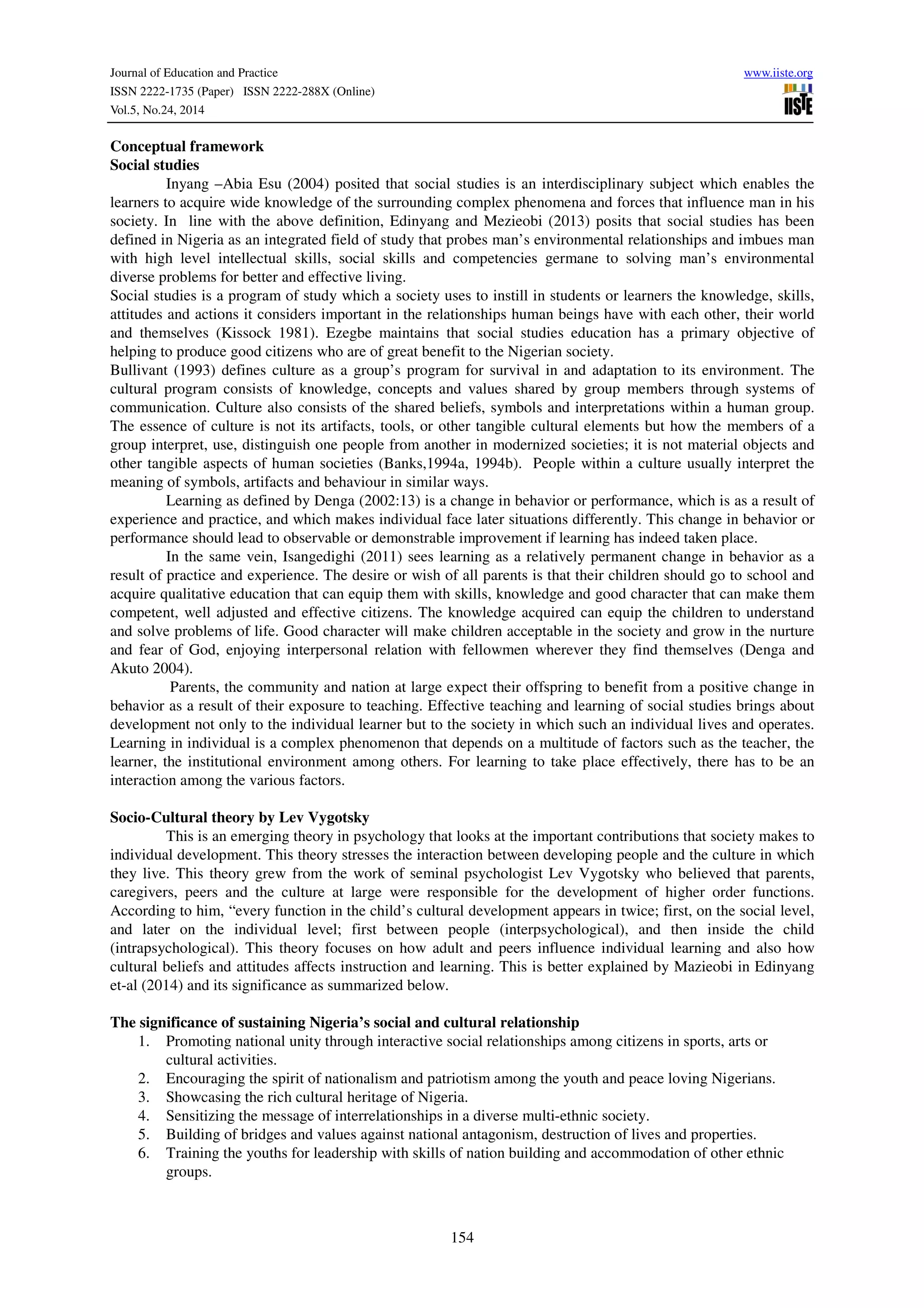 Socio cultural factors affecting the teaching and learning of | PDF