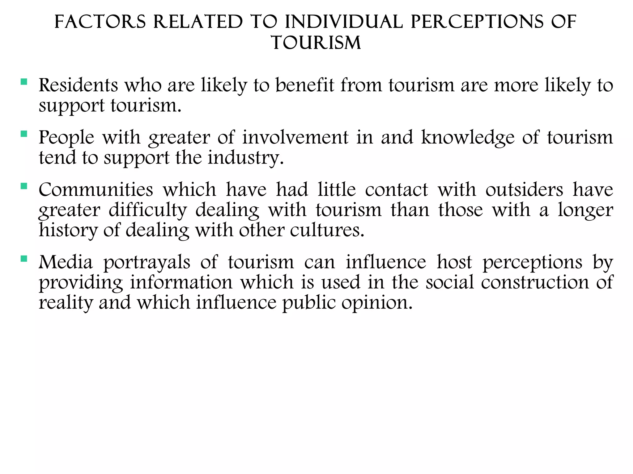 SOCIO-CULTURAL IMPACTS OF TOURISM | PPT