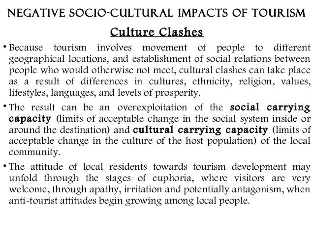 What are the negative social impacts of tourism?