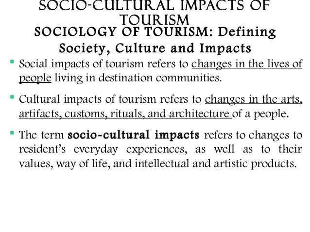 socio cultural benefits of tourism