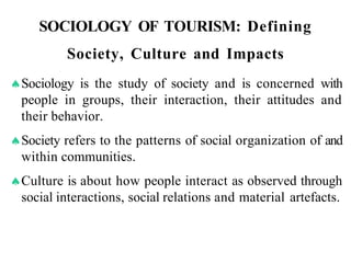 cultural impacts of tourism