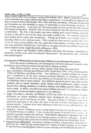 Socio economic causes of malnutrition and its impact on learning-1 | PDF
