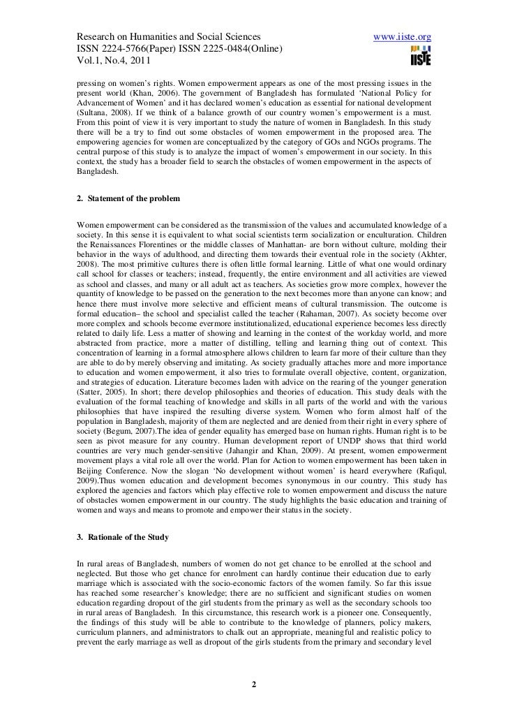 Essay about women empowerment