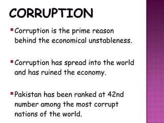 Unstableness Socio economic problems presentation | PPT